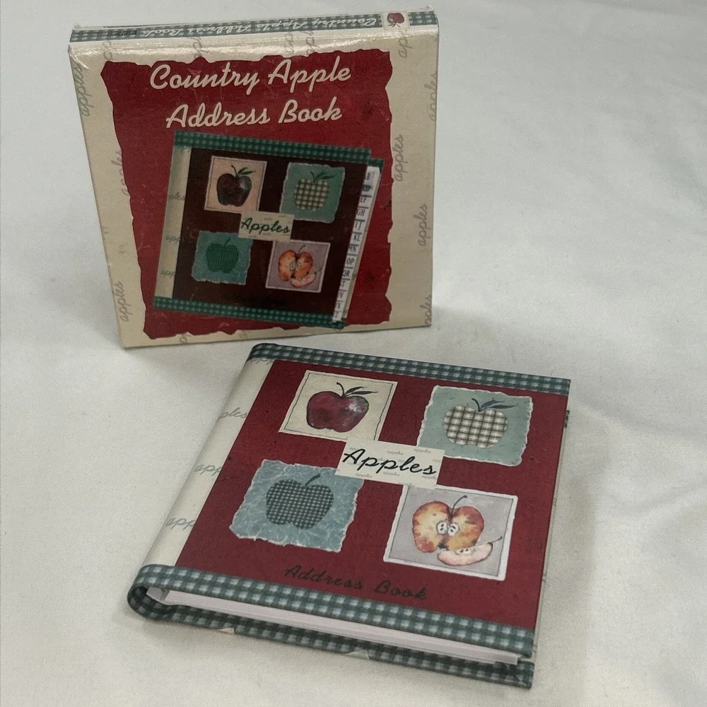 Vintage Country Apple Address Book New In Box Patchwork Apples